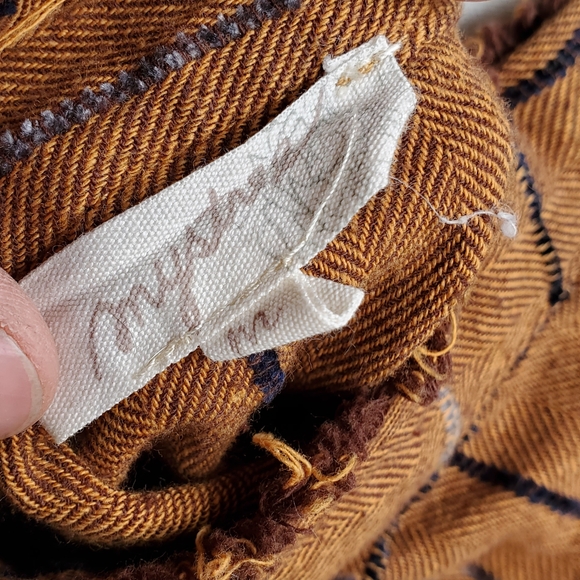 Mystree Brown Relaxed Button Down Shirt with Mandarin Collar - Picture 6 of 14